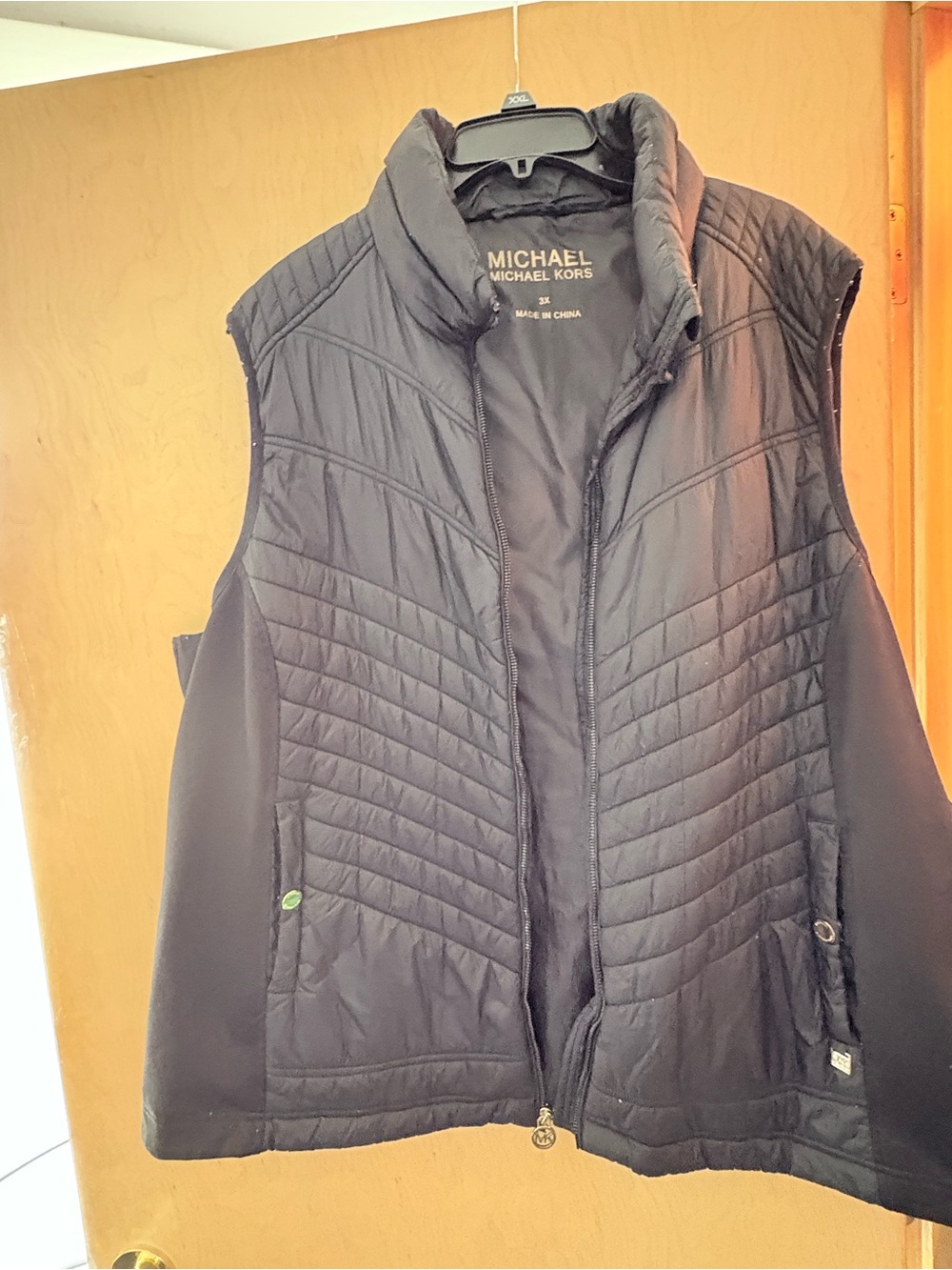 Michael Kors Quilted Navy Black Vest